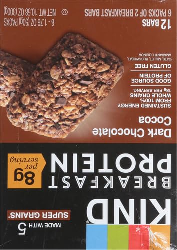 KIND Dark Chocolate Cocoa Protein Snack Bars