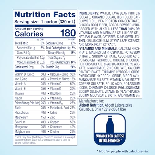 Plant-Based Vegan Protein Shakes, Chocolate, 20g Protein