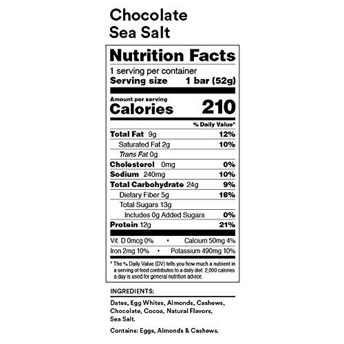 RXBAR Chocolate Sea Salt Protein Bars - 12 Count