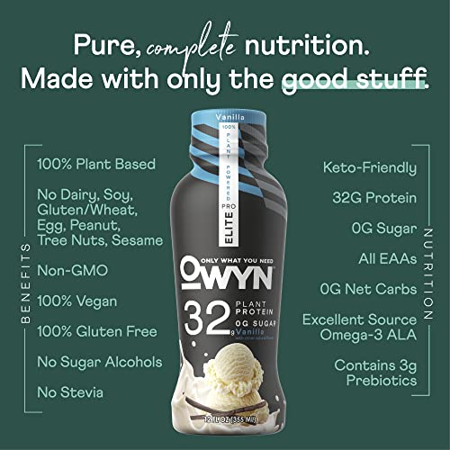 OWYN Pro Elite Vegan Protein Shake - Vanilla 12 Pack
