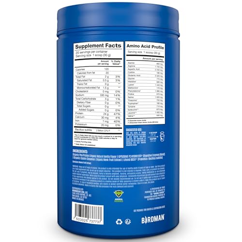BIRDMAN Falcon Vegan Protein Powder - Vanilla Flavor