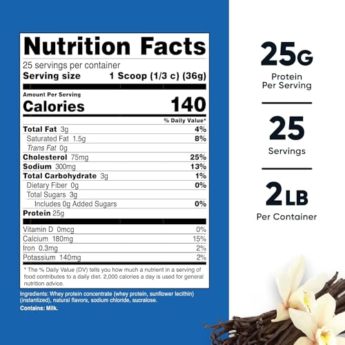 Nutricost Vanilla Whey Protein Concentrate 2lbs