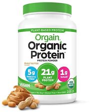 Orgain Vegan Peanut Butter Protein Powder, 21g Protein