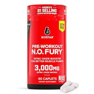 Six Star Nitric Oxide Fury Pre-Workout - 60 Count