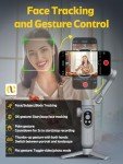 Smartphone Gimbal Stabilizer with Wireless Charging & LED