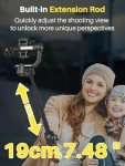 Smartphone 3-Axis Gimbal Stabilizer with Extension Light