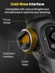 Smartphone 3-Axis Gimbal Stabilizer with Extension Light