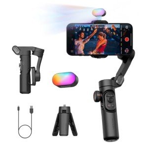 AOCHUAN 3-Axis Smartphone Gimbal Stabilizer with RGB Light