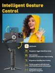 Foldable 3-Axis Smartphone Gimbal Stabilizer with Light