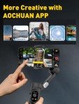 Foldable 3-Axis Smartphone Gimbal Stabilizer with Light