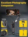 Foldable 3-Axis Smartphone Gimbal Stabilizer with Light