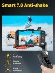 Foldable 3-Axis Smartphone Gimbal Stabilizer with Light