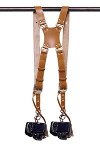 GOLDEN ARROW Leather Camera Strap Belt - Tan