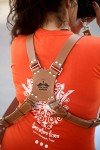 GOLDEN ARROW Leather Camera Strap Belt - Tan