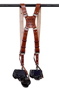 Personalized Leather Camera Strap Belt - Warrior Edition