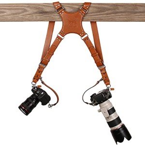 Ledereign Dual Camera Strap with Snap Hooks