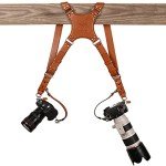 Ledereign Dual Camera Strap with Snap Hooks
