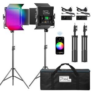 RGB LED Video Light Kit with Remote Control