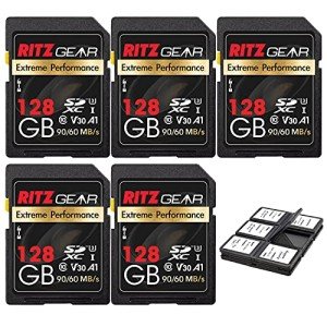 RITZ GEAR 128GB High-Speed UHS-I SD Card