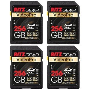 Ritz Gear 256GB UHS-II 4-Pack SDXC Memory Cards