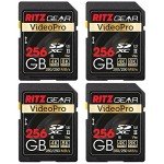Ritz Gear 256GB UHS-II 4-Pack SDXC Memory Cards