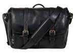 ONA Brixton Black Leather Camera Messenger Bag
