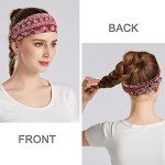 Flower Boho Wide Headbands for Yoga Women