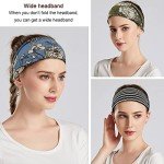 Flower Boho Wide Headbands for Yoga Women