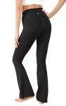 Squat-Proof Flare Leg Yoga Pants - Black