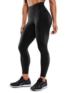 Hugged Compression Leggings with Tummy Control - Black