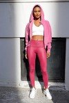High Waisted Tummy Control Faux Leather Leggings