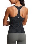 Butterluxe Racerback Yoga Tank Top - Dark Grey