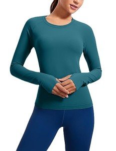Seamless Long Sleeve Yoga Top - Green Jade