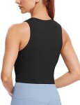 Nudi Women's Padded Yoga Tank Top - Black