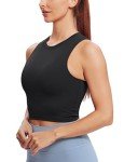 Nudi Women's Removable Padded Yoga Crop Tops
