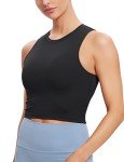 Nudi Women's Removable Padded Yoga Crop Tops
