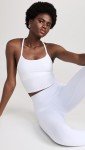 Spacedye Slim Racerback Cropped Tank - Cloud White