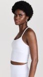 Spacedye Slim Racerback Cropped Tank - Cloud White