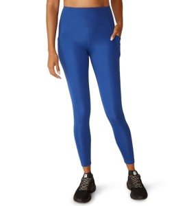 High-Waisted Pocket Midi Leggings - Marine Blue
