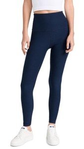 Beyond Yoga Midi Leggings in Nocturnal Navy