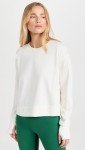 After Class Cropped Crewneck Sweatshirt - Lily White