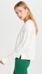 After Class Cropped Crewneck Sweatshirt - Lily White