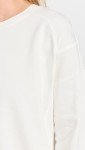 After Class Cropped Crewneck Sweatshirt - Lily White