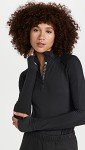 Athlete Seamless Color Block Half Zip Workout Top