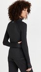 Athlete Seamless Color Block Half Zip Workout Top