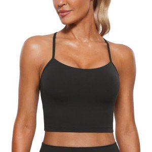 Butterluxe Y-Back Longline Yoga Sports Bra - Black