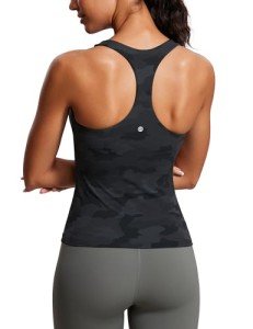 Butterluxe Racerback Yoga Tank Top - Dark Grey