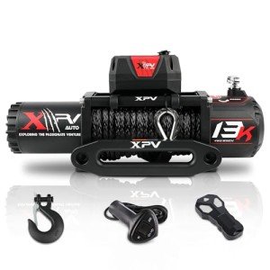 13000lb Waterproof Electric Winch with Synthetic Rope