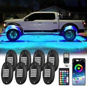 LD DARKEAGLE RGB LED Rock Lights with Remote