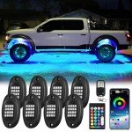 LD DARKEAGLE RGB LED Rock Lights with Remote